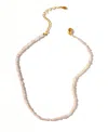 Girls Crew Crystal Pink Sands Gold Plated Beaded Necklace In Gold