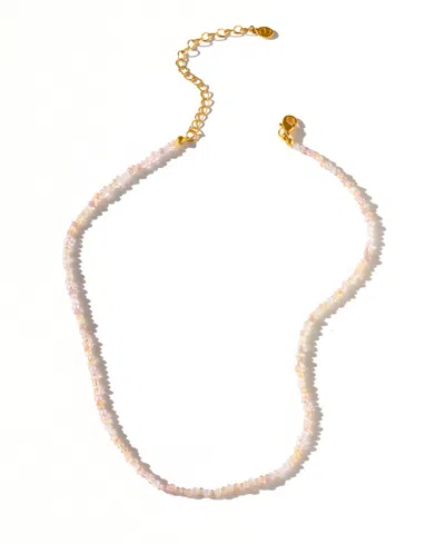 Girls Crew Kids' Crystal Pink Sands Gold Plated Beaded Necklace