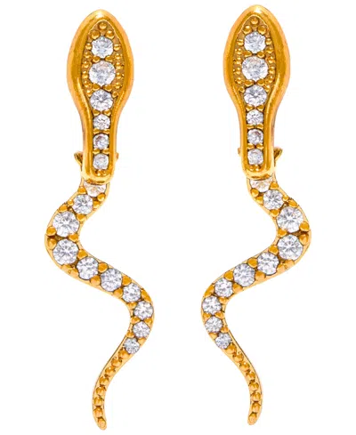 Girls Crew Crystal Python Ear Jacket Earrings In Gold