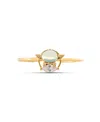 Girls Crew Crystal Star Wars Grogu Gold Plated Adjustable Rings In Gold