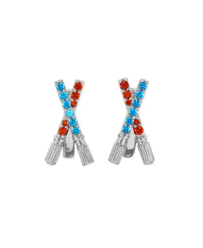 Girls Crew Crystal Star Wars Lightsaber Duel Hoops In Silver