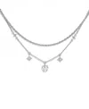 Girls Crew Crystal Star Wars Rebel Alliance Double Strand Necklace In Silver
