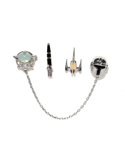 Girls Crew Crystal Star Wars This Is The Way Earring Set In Silver