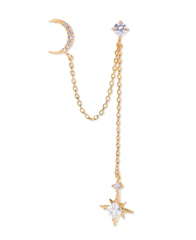 Girls Crew Crystal Stardust Gold Plated Double Earring