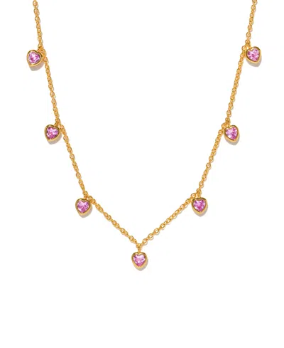 Girls Crew Crystal Te Amo Gold Plated Anklet