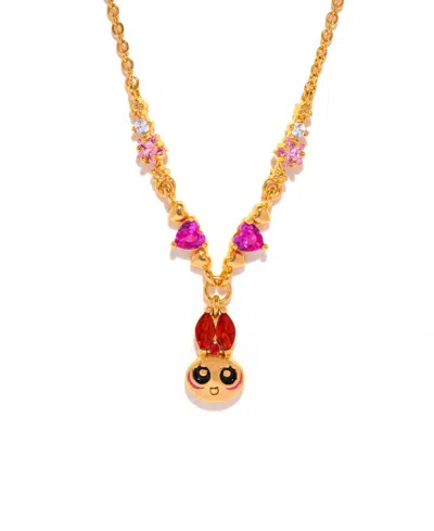 Girls Crew Crystal The Powerpuff Girls Gold Plated Blossom Necklace