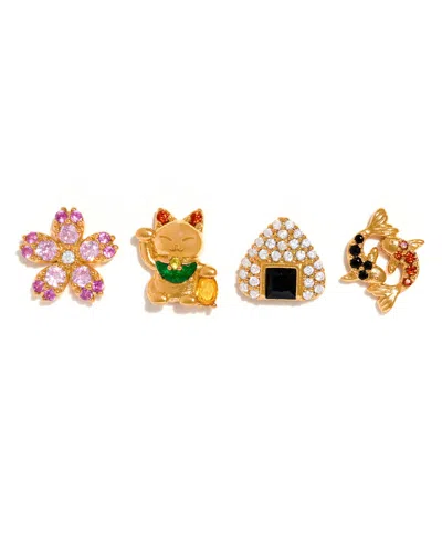 Girls Crew Kids' Crystal Tokyo Gold Plated Stud Set