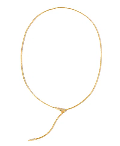 Girls Crew Kids' Crystal Viper Y Drop Gold Plated Necklace