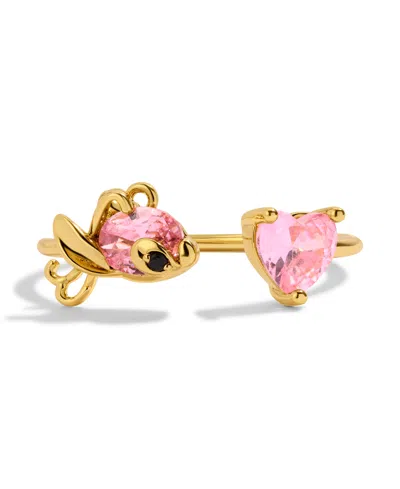 Girls Crew Disney Crystal Lilo Stitch Angel Ring In Gold