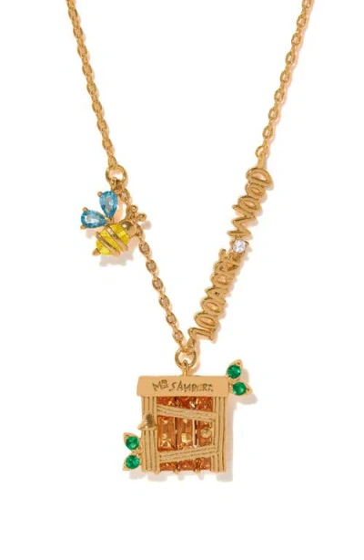 Girls Crew Disney Hundred Acre Wood Pendant Necklace In Gold