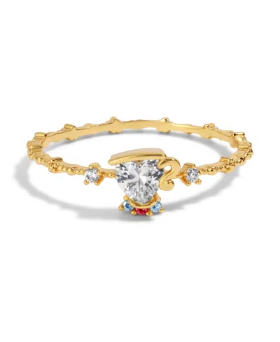 Girls Crew Disney Multi-color Beauty The Beast Chip Ring In Gold