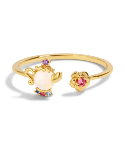 Girls Crew Disney Multi-color Beauty The Beast Mrs. Potts Ring In Gold