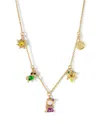 Girls Crew Disney Multi-color Tangled Charm Necklace In Gold