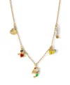 Girls Crew Disney Multi-color The Little Mermaid Charm Necklace In Gold