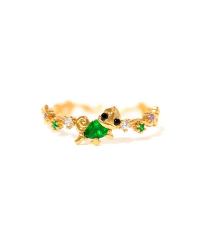 Girls Crew Kids' Disney Tangled Pascal Crystal Gold Plated Rings