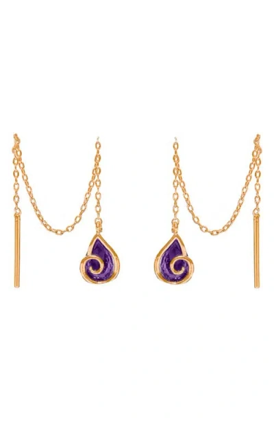 Girls Crew Disney Ursula Threader Earrings In Gold