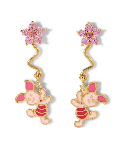 Girls Crew Disney Winnie The Pooh Multi-color Piglet Dangle Earrings In Silver