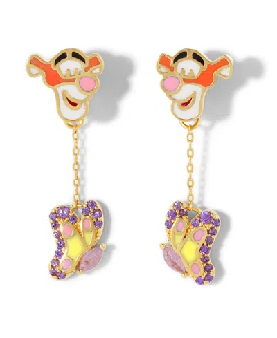 Girls Crew Disney Winnie The Pooh Tigger Dangle Earrings In Gold