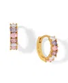 Girls Crew Enamel And Faux Cubic Zirconia Gradiant Dreaming About You Hoops Earrings In Gold