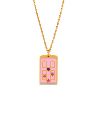 Girls Crew Kids' Enamel Pixar Monsters Boo's Gold Plated Door Necklace