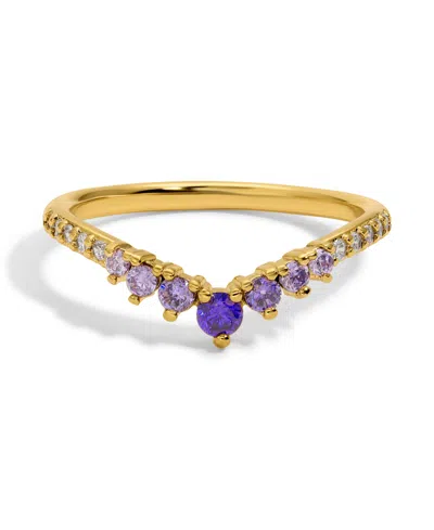 Girls Crew Faux Cubic Zirconia Birthstone Ring In April