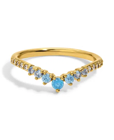 Girls Crew Faux Cubic Zirconia Birthstone Ring In August