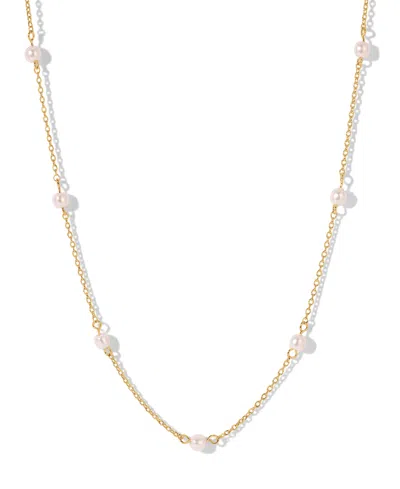 Girls Crew Faux Pearl Delicate Necklace In Gold