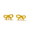 Girls Crew Gold Plated Lil Bow Stud Earrings In Gold