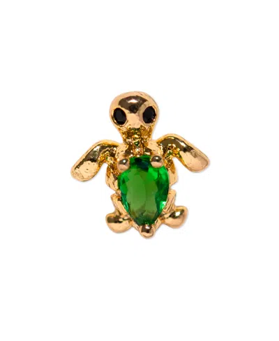 Girls Crew Kids' Gold Plated Tiny Turtle Crystal Piercing Style Earrings