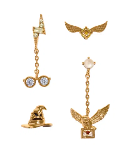 Girls Crew Kids' Harry Potter Back To Hogwarts Crystal Gold Plated Earring Set