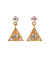 Girls Crew Harry Potter Deathly Hallows Crystal Earrings In Gold