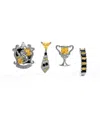 Girls Crew Harry Potter Hufflepuff House Crystal Earring Set In Silver