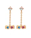 Girls Crew Harry Potter Luna Lovegood Crystal Gold Plated Dangle Earrings In Gold