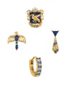 Girls Crew Harry Potter Ravenclaw House Crystal Earring Set In Gold