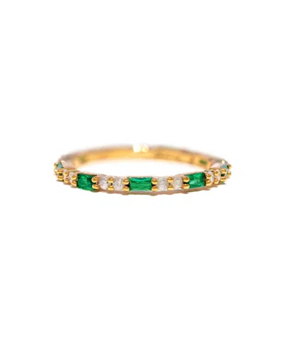 Girls Crew Kids' Harry Potter Slytherin House Crystal Ring In Gold