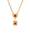 Girls Crew Marvel's Spider-man Crystal Web Of Love Necklace In Gold