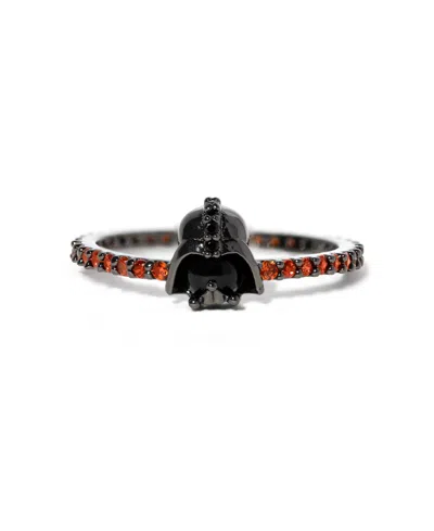Girls Crew Kids' Star Wars Lord Vader Gunmetal Crystal Rings In Gray