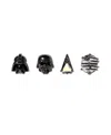 Girls Crew Star Wars Power Of The Dark Side Crystal Gunmetal Stud Set In Black