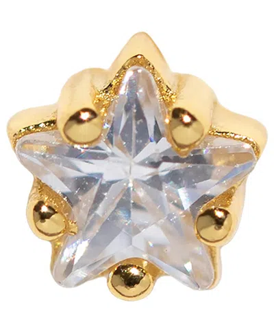 Girls Crew Teeniest Brightest Star Crystal Piercing Style Earring In Gold