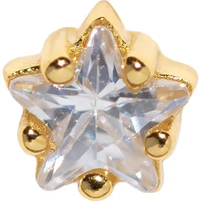 Girls Crew Teeniest Brightest Star Piercing Style Single Stud Earring In Gold