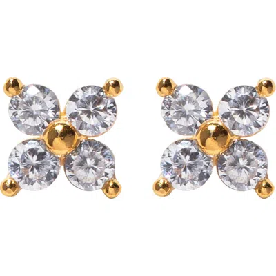 Girls Crew Teeny Tiny Cubic Zirconia Cluster Stud Earrings In Silver