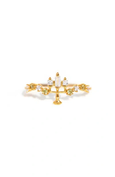 Girls Crew X Disney Beauty & The Beast Lumière Ring In Gold