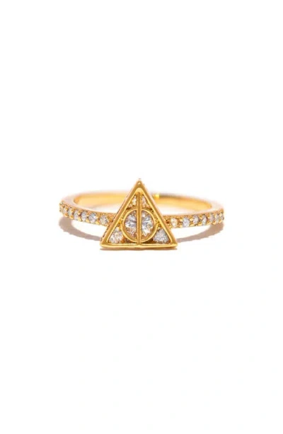 Girls Crew Harry Potter Deathly Hallows Crystal Ring In Gold