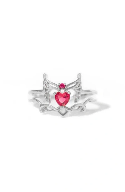 Girls Crew X Marvel Studios Scarlet Witch Ring Set In Black