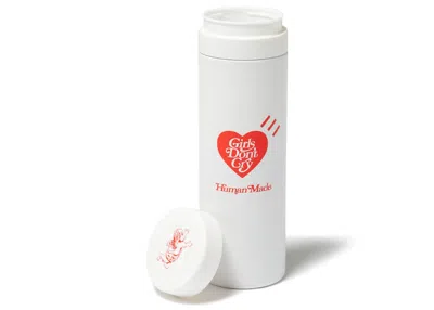 Pre-owned Girls Don't Cry Gdc Valentine's Day Thermo Stainless 500ml Bottle In White