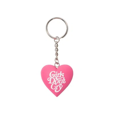 Pre-owned Girls Don't Cry Heart Keychain In Pink