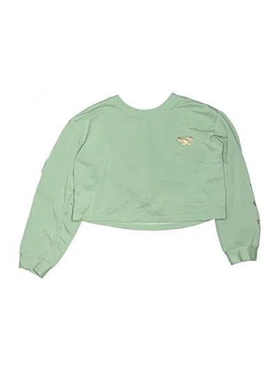 Pre-owned Girls First Kids' Sweatshirt In Green