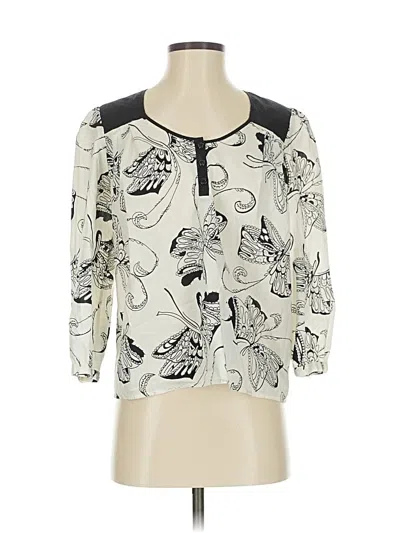 Pre-owned Girls From Savoy 3/4 Sleeve Blouse In White