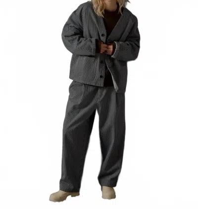 Girls Of Dust British Worker Rainbow Denim Pants In Multi Blue