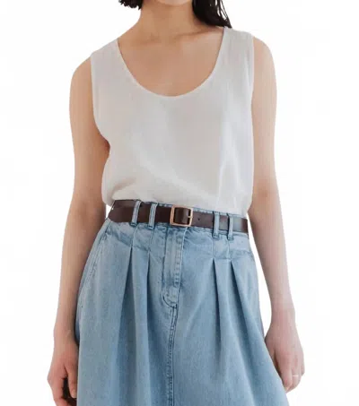 Girls Of Dust Gazebo Cotton Tank Top In Milk In White